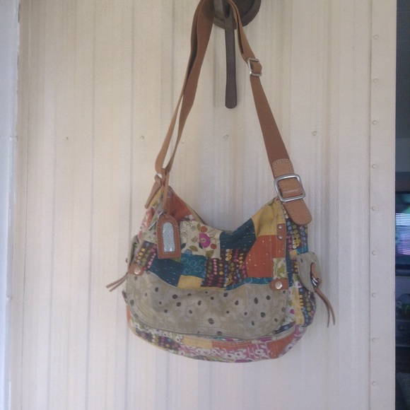 Fossil cross body bag patchwork